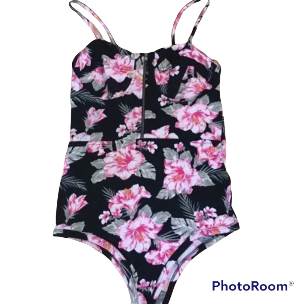 Spaghetti Strap Floral Body Suit